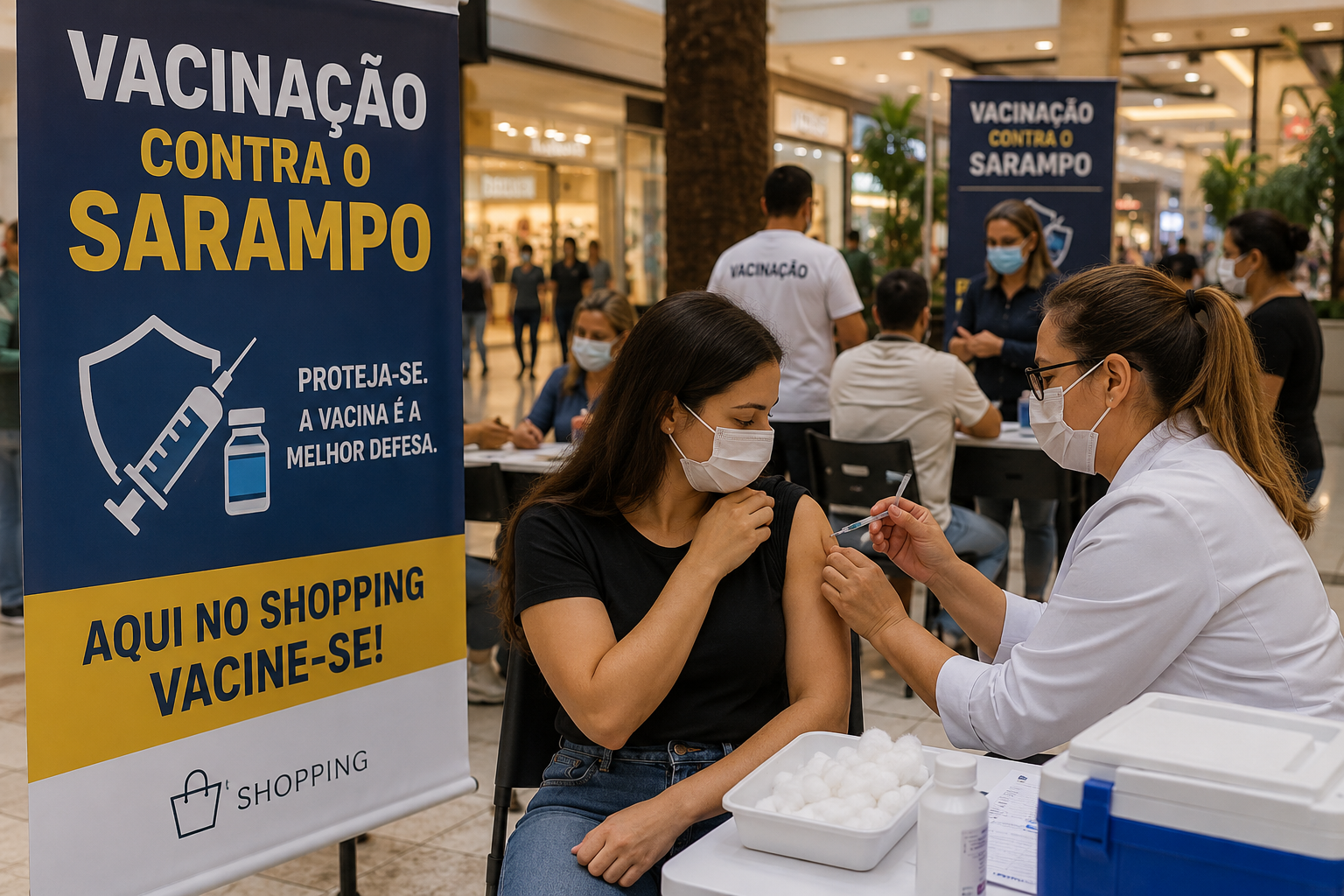SHOPPING TIETÊ PLAZA RECEBE CAMPANHA DE VACINAÇÃO CONTRA SARAMPO, CAXUMBA E RUBÉOLA