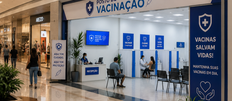 SHOPPING DA ZONA NORTE TEM POSTO DE VACINAÇÃO GRATUITA CONTRA O SARAMPO