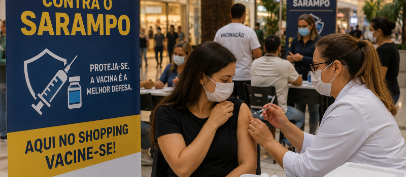 SHOPPING TIETÊ PLAZA RECEBE CAMPANHA DE VACINAÇÃO CONTRA SARAMPO, CAXUMBA E RUBÉOLA